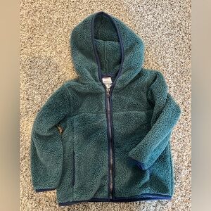 Hanna Andersson marshmallow fleece zip up with hood